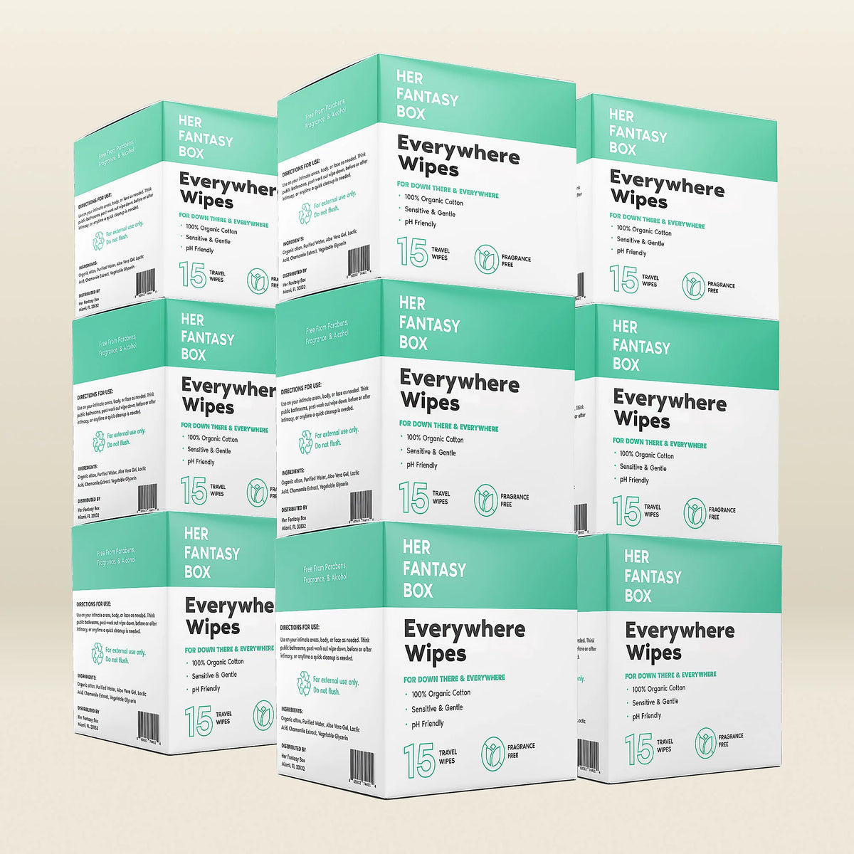Everywhere Wipes Travel Size - 180 Wipes, 12 Pack